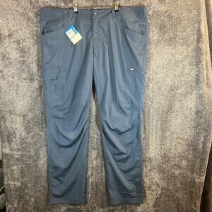 Columbia Silver Ridge Stretch Pants Mens 46x34 Blue Omni-Shield Hiking Outdoors
